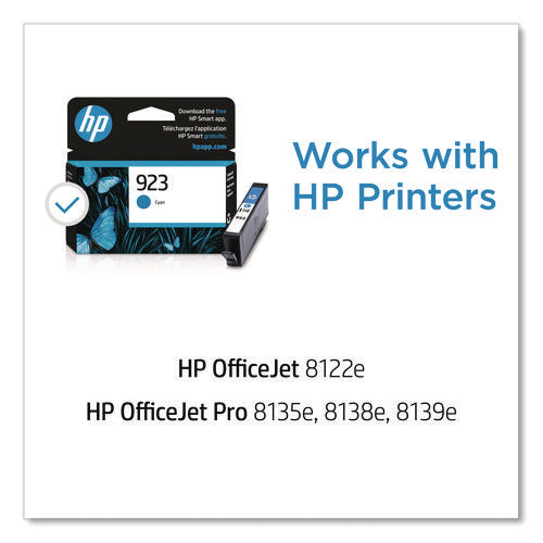 Image of HP HP 923 (4K0T0LN) Cyan Original Ink Cartridge