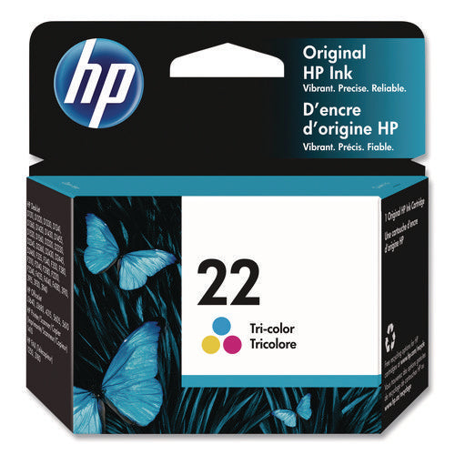 Image of HP HP 22, (c9352an) Tri-Color Original Ink Cartridge