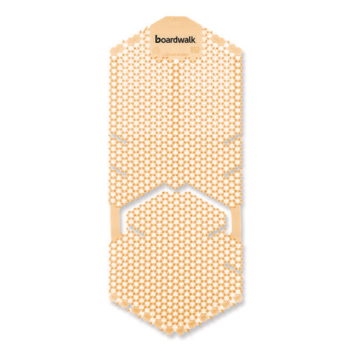 Image of Boardwalk® Vertical Urinal Screen, Summer Sunshine Scent, Yellow, 5.22 oz, 6/Carton