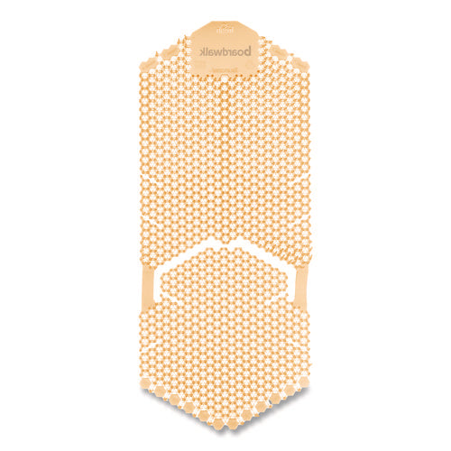 Image of Boardwalk® Vertical Urinal Screen, Summer Sunshine Scent, Yellow, 5.22 oz, 6/Carton
