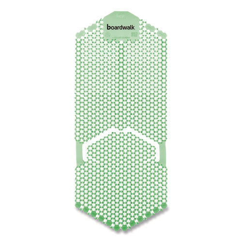 Image of Boardwalk® Vertical Urinal Screen, Cucumber Melon Scent, Green, 5.22 oz, 6/Carton