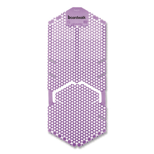Image of Boardwalk® Vertical Urinal Screen, Lavender Scent, Purple, 5.22 oz, 6/Carton