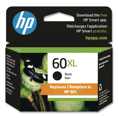Image of HP HP 60xl, (cc641wn) High-Yield Black Original Ink Cartridge