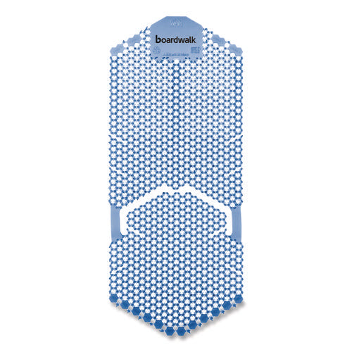 Image of Boardwalk® Vertical Urinal Screen, Cotton Blossom Scent, Blue, 5.22 oz, 6/Carton