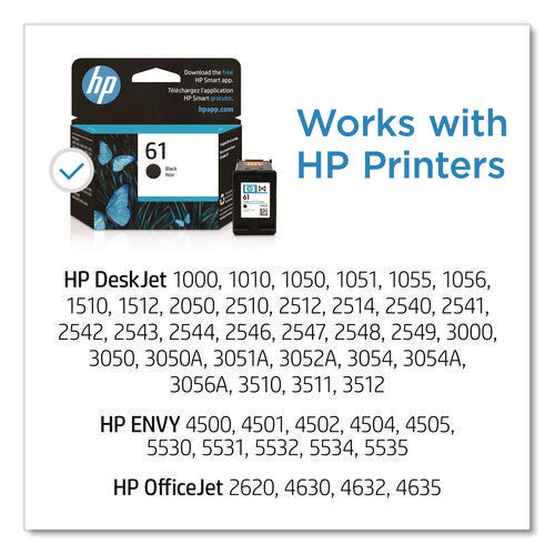 Image of HP Hp 61, (ch561wn) Black Original Ink Cartridge