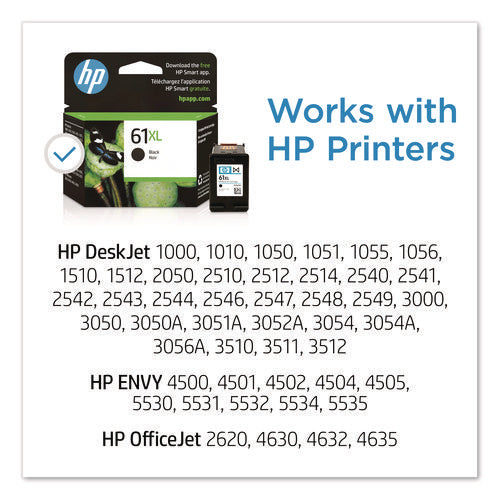 Image of HP HP 61xl, (ch563wn) High-Yield Black Original Ink Cartridge