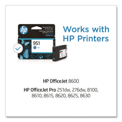 Image of HP HP 951, (cn050an) Cyan Original Ink Cartridge