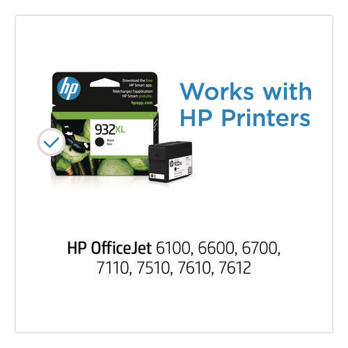 Image of HP HP 932xl, (cn053an) High-Yield Black Original Ink Cartridge