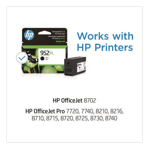 Image of HP HP 952xl, (f6u19an) High-Yield Black Original Ink Cartridge