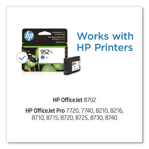Image of HP HP 952xl, (l0s61an) High-Yield Cyan Original Ink Cartridge