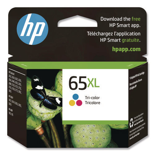 Image of HP HP 65xl, (n9k03an) High-Yield Tri-Color Original Ink Cartridge