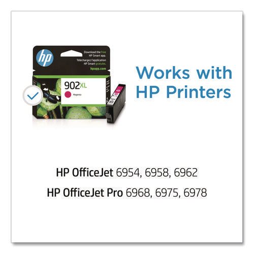Image of HP HP 902xl, (t6m06an) High-Yield Magenta Original Ink Cartridge