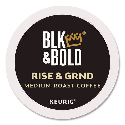 Image of BLK & Bold® Rise and GRND K-Cups, 0.41 oz K-Cup, 20/Box