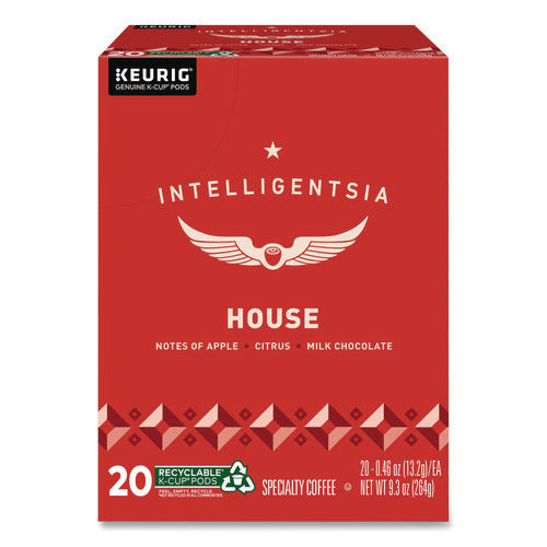 Image of Intelligentsia House Blend Coffee K-Cups, Light Roast, 20/Box