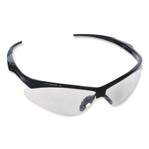 Image of Bouton® Anser Optical Safety Glasses, Scratch-Resistant, Clear Lens, Black Frame