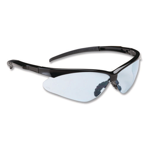 Image of Bouton® Adversary Optical Safety Glasses, Scratch-Resistant, Light Blue Lens, Black Frame