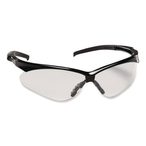 Image of Bouton® Adversary Optical Safety Glasses, Scratch-Resistant, Light Blue Lens, Black Frame