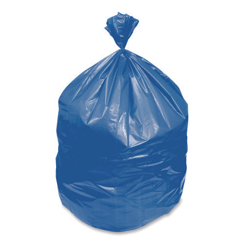 Image of Heritage Eco Blend Max Can Liners, 23 gal, 0.8 mil, 28" x 45", Blue, 25 Bags/Roll, 10 Rolls/Carton