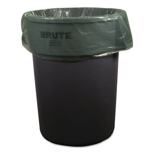 Image of Heritage Eco Blend Max Can Liners, 60 gal, 0.8 Mil, 38" x 58", Green, 20 Bags/Roll, 5 Rolls/Carton