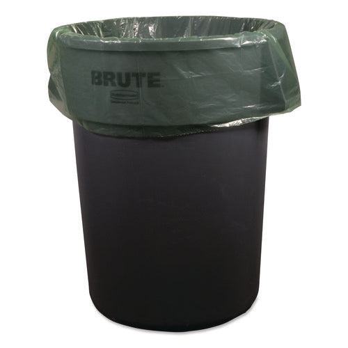 Image of Heritage Eco Blend Max Can Liners, 45 gal, 0.8 mil, 40" x 46", Green, 25 Bags/Roll, 6 Rolls/Carton