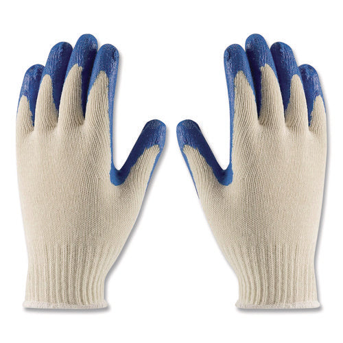 Image of PIP Seamless Knit Cotton/Polyester Gloves, Regular Grade, X-Large, Natural/Blue, 12 Pairs