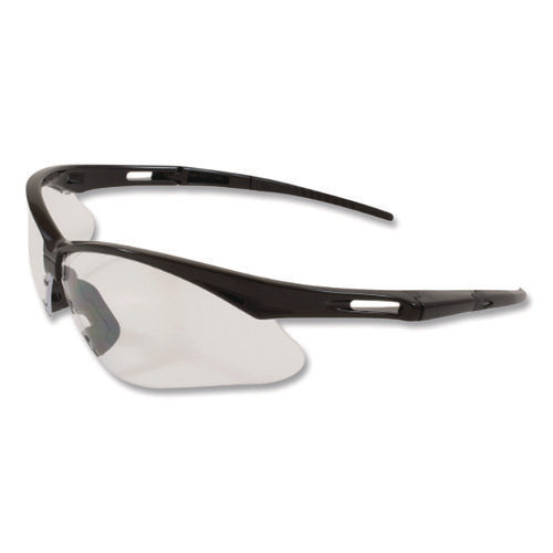 Image of Bouton® Anser Optical Safety Glasses, Anti-Fog, Scratch-Resistant, Clear Lens, Black Frame