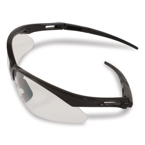 Image of Bouton® Anser Optical Safety Glasses, Anti-Fog, Scratch-Resistant, Clear Lens, Black Frame
