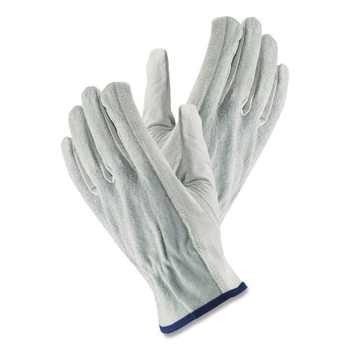 Image of PIP Top-Grain Leather Drivers Gloves With Shoulder-Split Cowhide Leather Back, X-Large, Gray