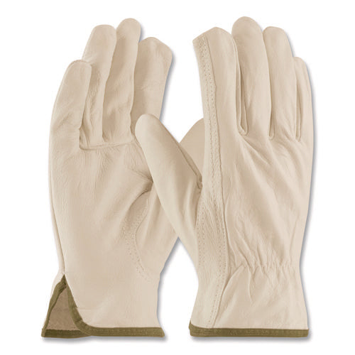 Image of PIP Economy Grade Top-Grain Cowhide Leather Drivers Gloves, Medium, Tan