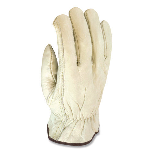 Image of PIP Economy Grade Top-Grain Cowhide Leather Drivers Gloves, Medium, Tan