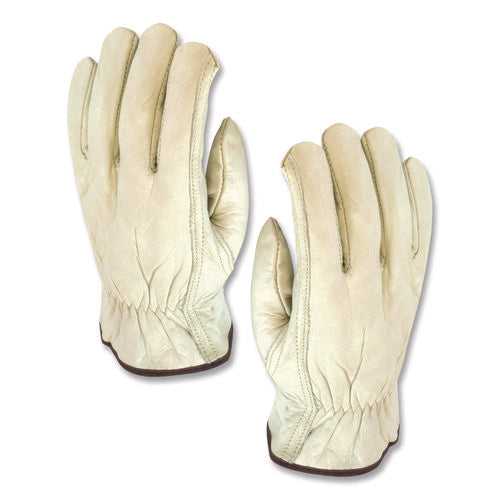 Image of PIP Economy Grade Top-Grain Cowhide Leather Drivers Gloves, Medium, Tan