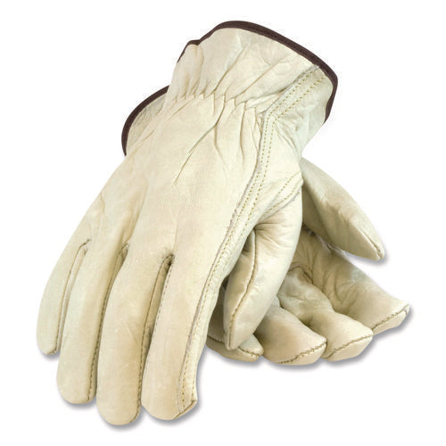 Image of PIP Economy Grade Top-Grain Cowhide Leather Drivers Gloves, Medium, Tan