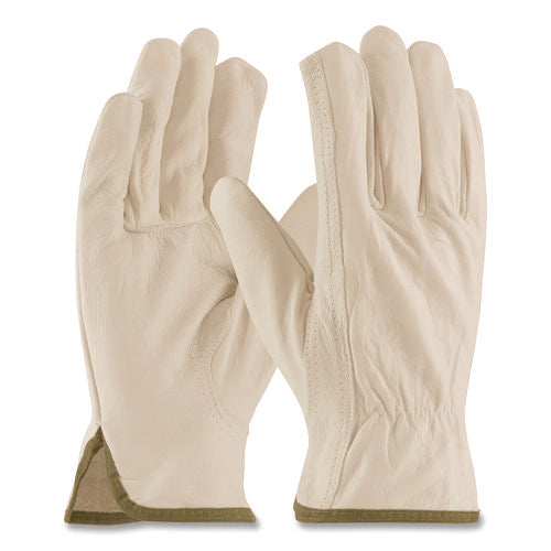 Image of PIP Economy Grade Top-Grain Cowhide Leather Drivers Gloves, Small, Tan