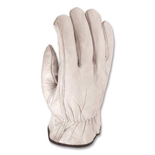 Image of PIP Top-Grain Pigskin Leather Drivers Gloves, Economy Grade, Large, Gray