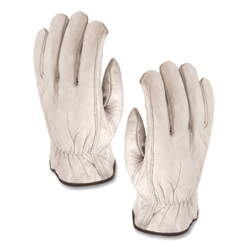 Image of PIP Top-Grain Pigskin Leather Drivers Gloves, Economy Grade, X-Large, Gray