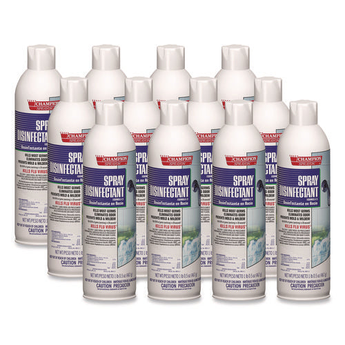 Image of Chase Products Champion Sprayon Spray Disinfectant, 16.5 Oz Aerosol Spray, 12/carton