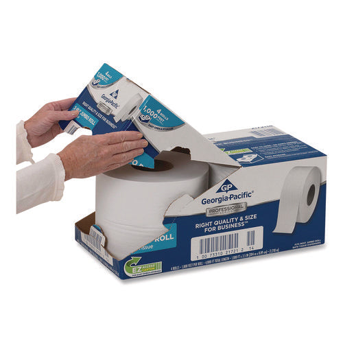 Image of Georgia Pacific® Professional White Jumbo Bathroom Tissue, Septic Safe, 2-Ply, 3.5 x 1,000 ft, 4/Carton