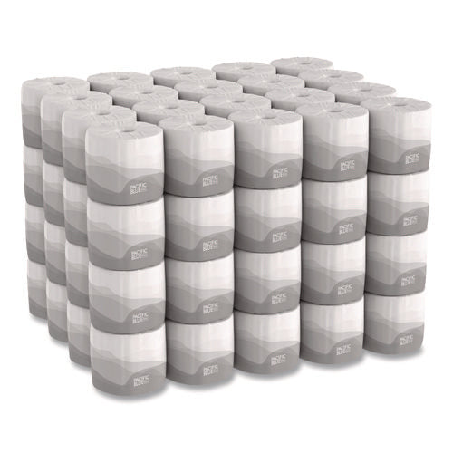 Image of Georgia Pacific® Professional Pacific Blue Basic Bathroom Tissue, Septic Safe, 1-Ply, White, 1,210 Sheets/roll, 80 Rolls/carton
