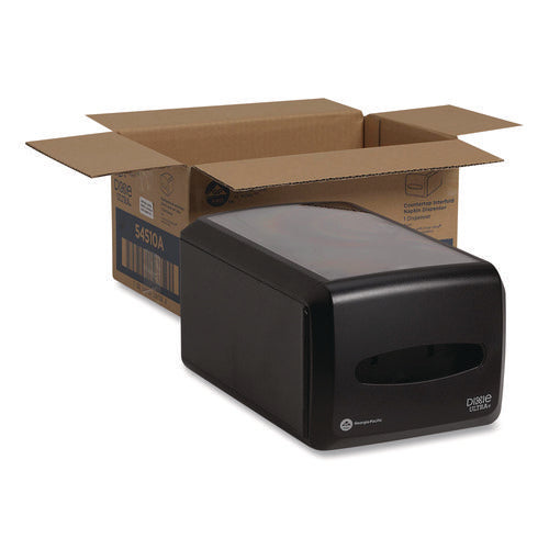 Image of Dixie® Countertop Napkin Dispenser, 13.25 x 8.56 x 7.18, Black