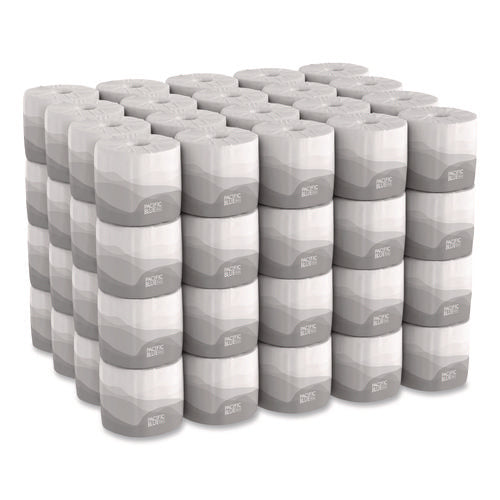Image of Georgia Pacific® Professional Pacific Blue Basic Embossed Bathroom Tissue, Septic Safe, 2-Ply, White, 550/roll, 80 Rolls/carton