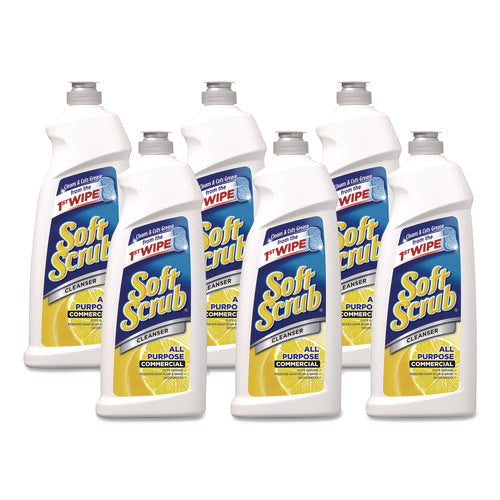 Image of Soft Scrub® All Purpose Cleanser, Lemon Scent 36 Oz Bottle, 6/carton