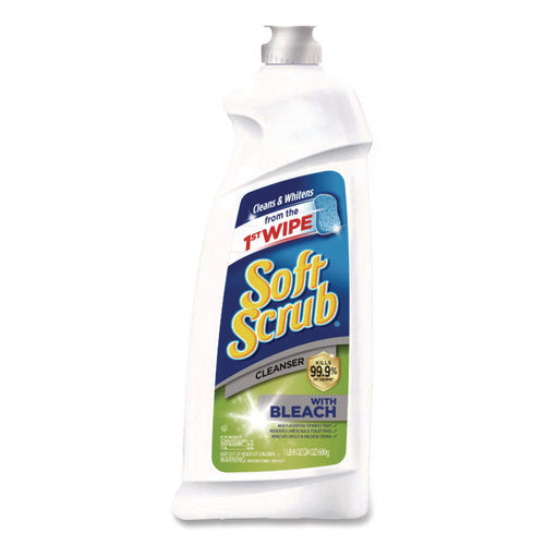 Image of Soft Scrub® Cleanser With Bleach Commercial 36 Oz Bottle, 6/carton
