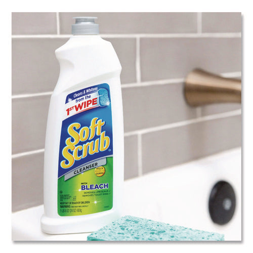 Image of Soft Scrub® Cleanser With Bleach Commercial 36 Oz Bottle, 6/carton