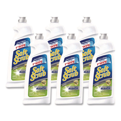 Image of Soft Scrub® Cleanser With Bleach Commercial 36 Oz Bottle, 6/carton