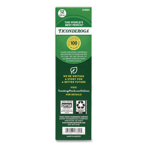 Image of Dixon® Ticonderoga Laddie Woodcase Pencil with Microban, HB (#2), Black Lead, Yellow Barrel, 12/Pack