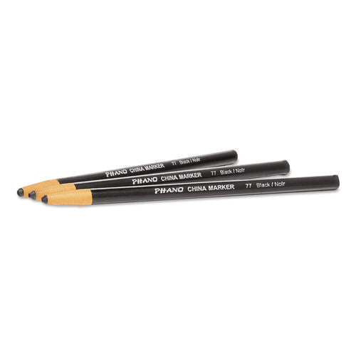 Image of Dixon® China Marker, Black, 12/Pack