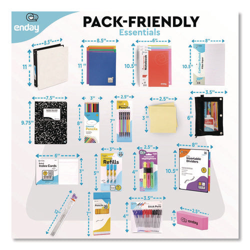 Image of enday Back to School Supplies Kit for High School/College
