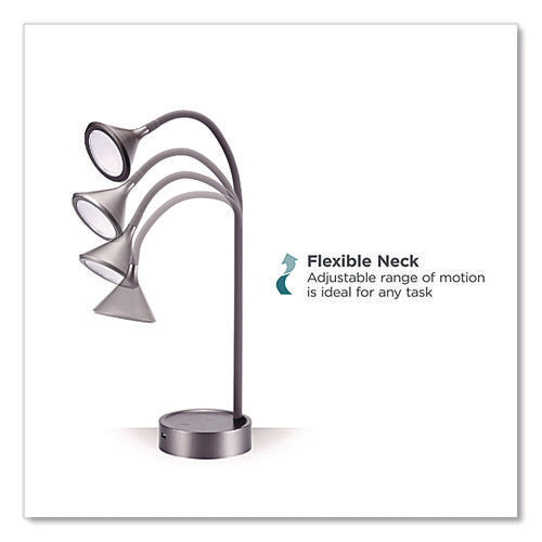 Image of BLACK+DECKER Flexible Gooseneck LED Desk Lamp, with USB Port, Gray