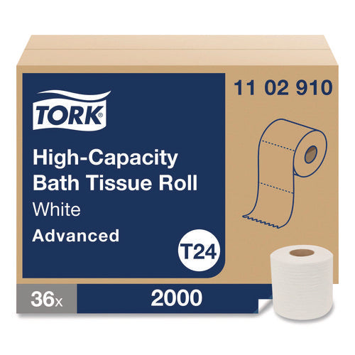 Image of Tork® Advanced High Capacity Bath Tissue, Septic Safe, 1-Ply, White, 2,000 Sheets, 36 Rolls/Carton