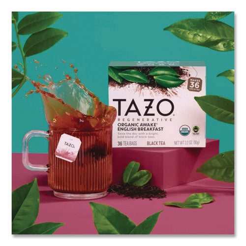 Image of Tazo® Tea Bags, Organic Awake English Breakfast, 16/Box
